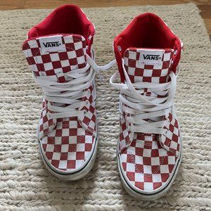 Vans Red Checkeredboard High Top